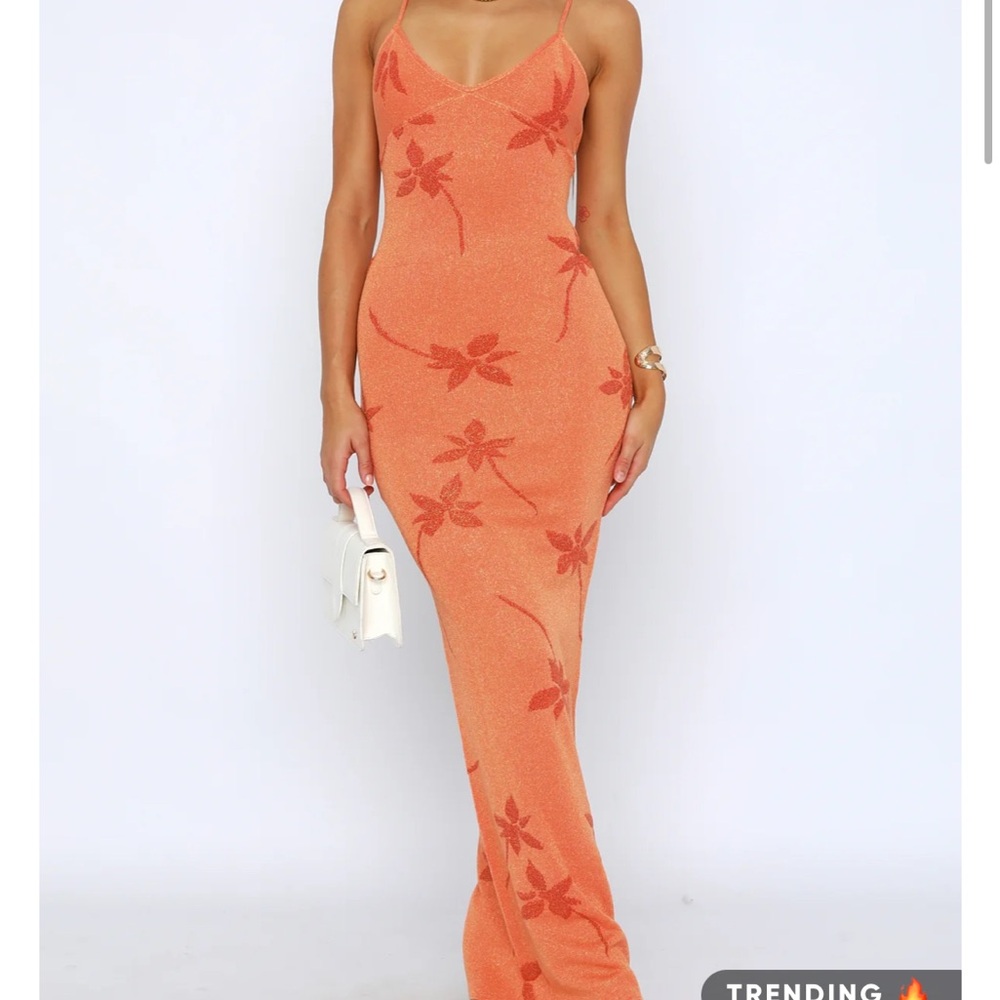 White Fox Trust Issues Maxi Dress in Orange